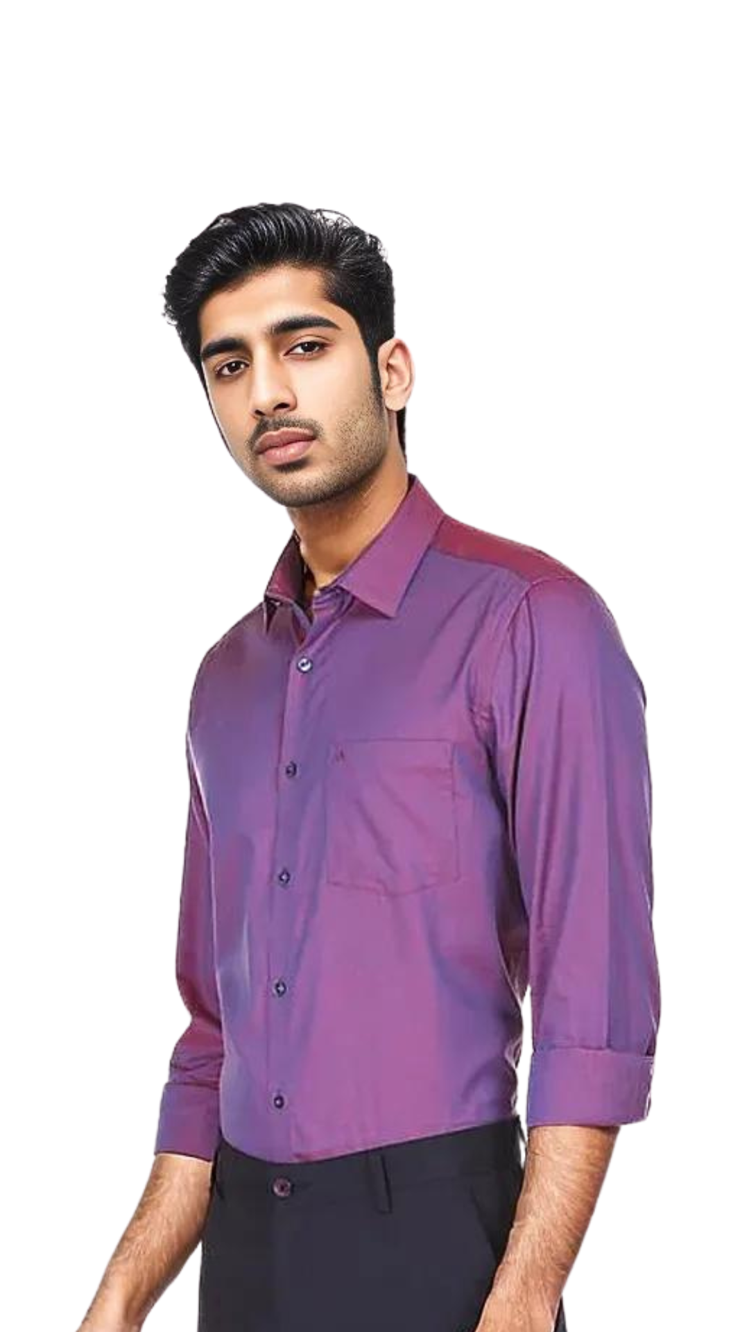 ARROW Men Purple And Red Two-Tone Festive Formal Shirt