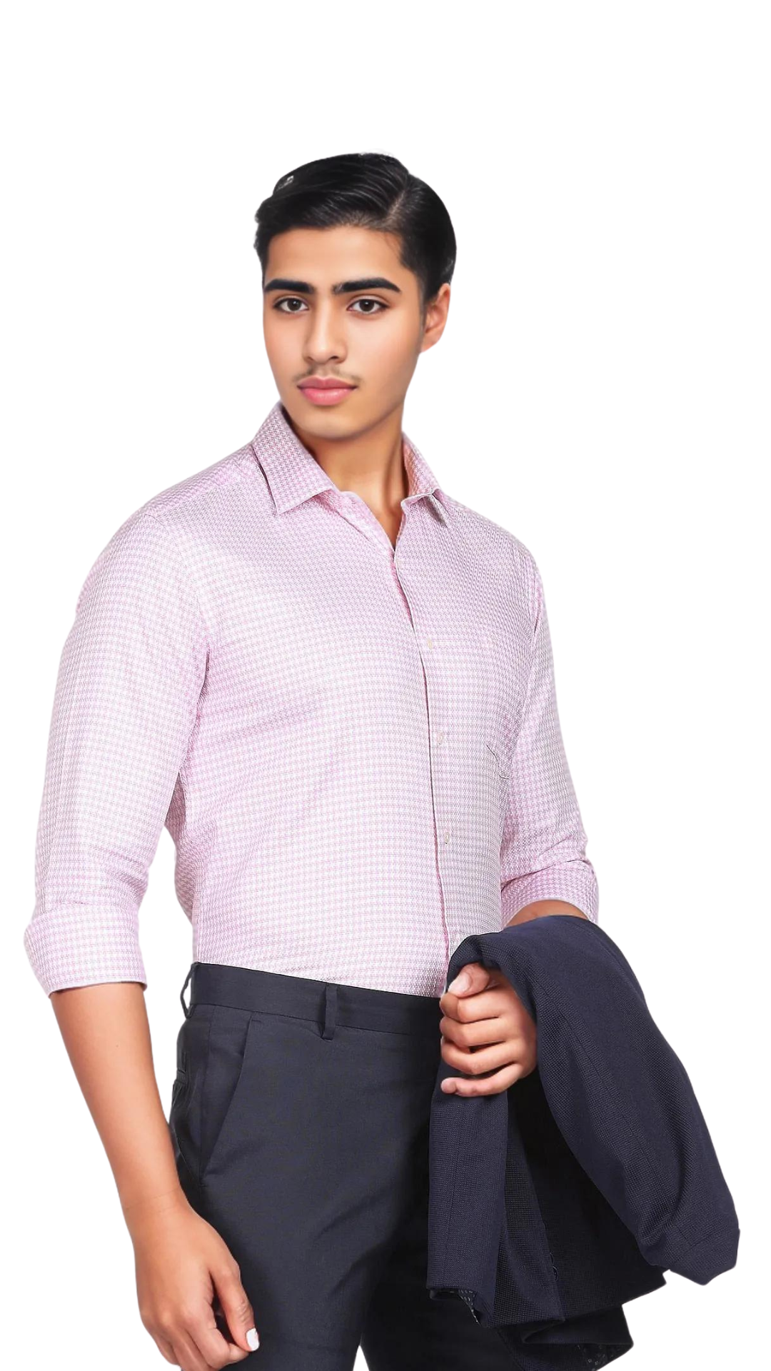 Arrow's Men Pink Pure Cotton Geometrical Pattern Formal Shirt