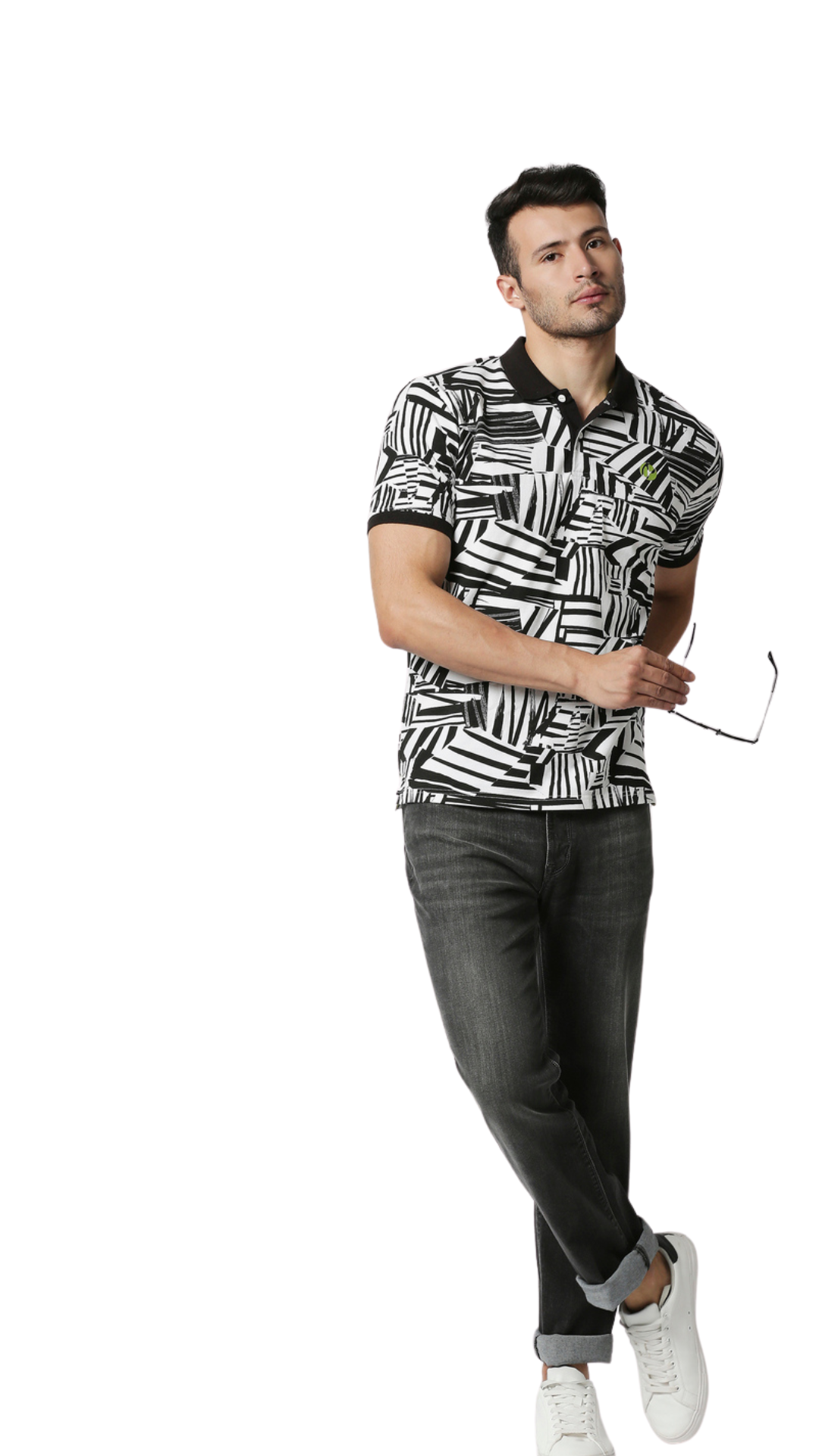 Pepe Jeans Denmark Abstract Printed Stretch Polo