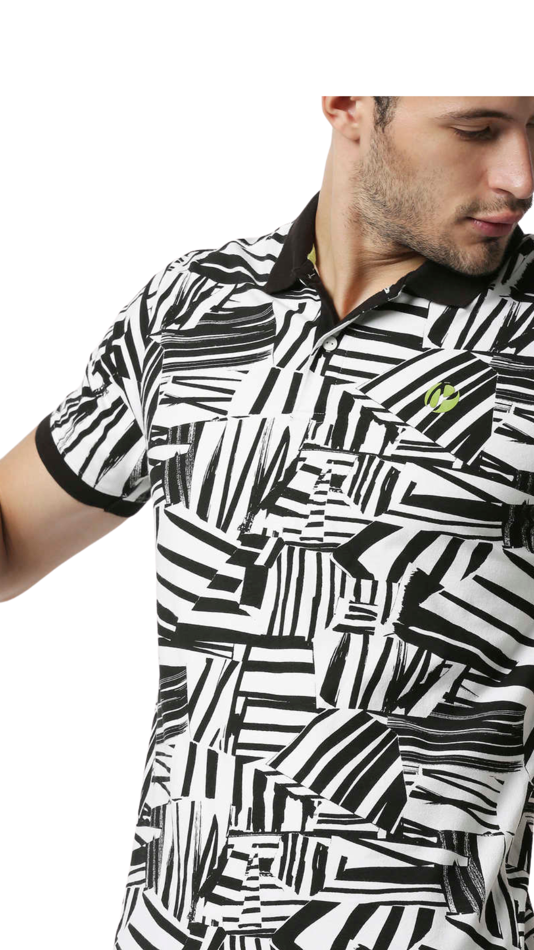 Pepe Jeans Denmark Abstract Printed Stretch Polo