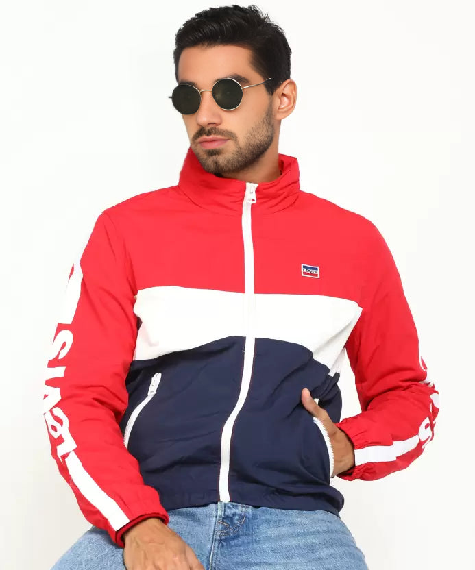 Levi's WindCheater Red White - Men Printed Casual Jacket